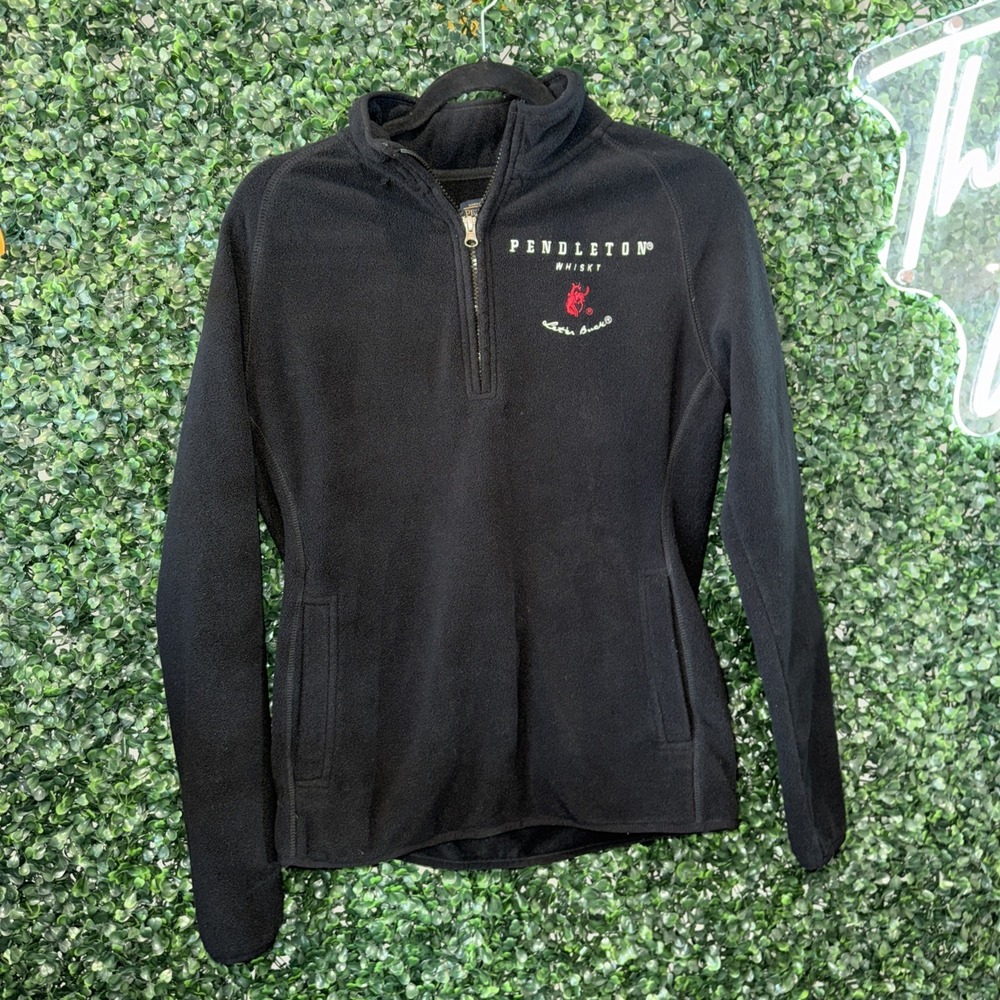 Pendleton Small Black Whiskey Let'er Buck Fleece Full Zip Jacket